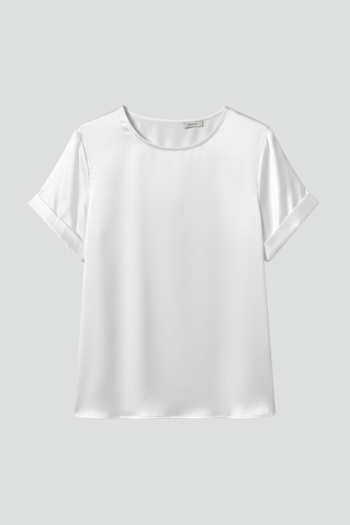 T-shirt da Donna con Girocollo e Maniche Corte